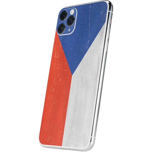 Czech Republic Flag Distressed iPhone 11 Pro Max Skin